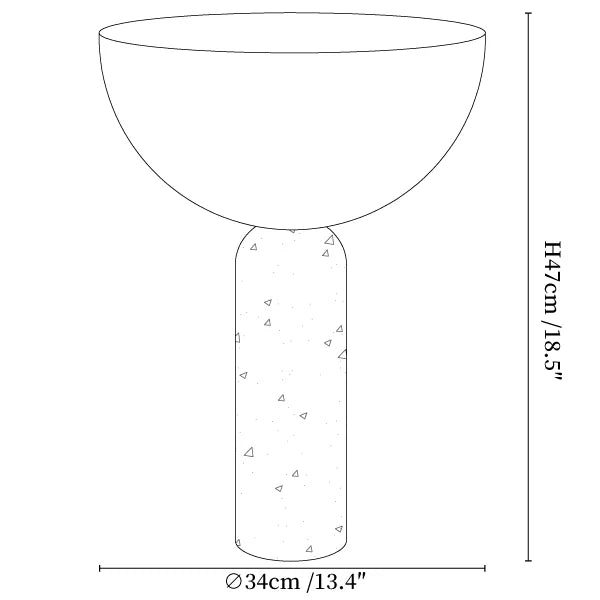 Nivra - Travertine Stone Table Lamp