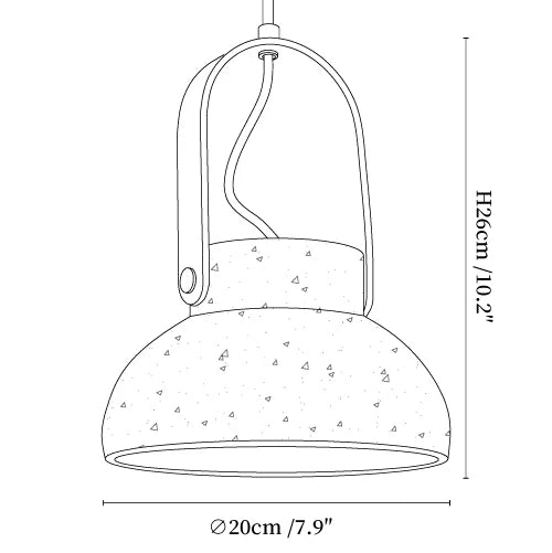 Saphira - Travertine Stone Pendant Light