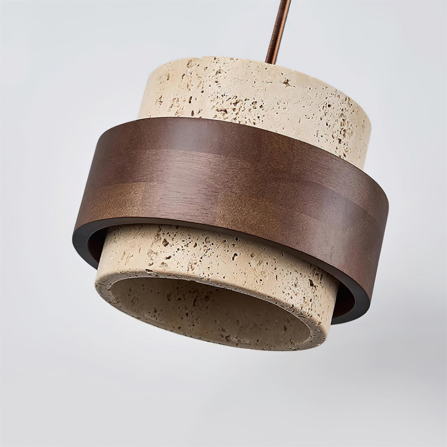 Sorra - Travertine Wood Pendant Light
