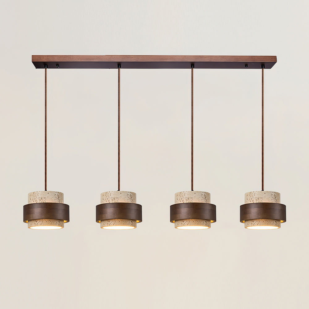 Sorra - Travertine Wood Pendant Light