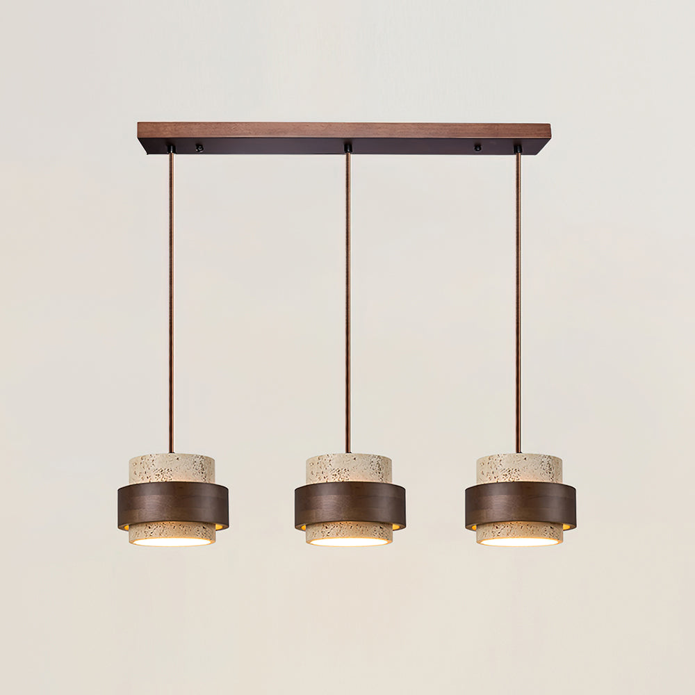 Sorra - Travertine Wood Pendant Light