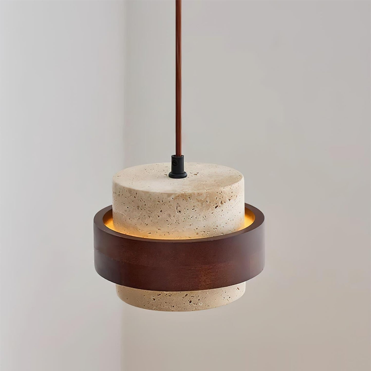 Sorra - Travertine Wood Pendant Light