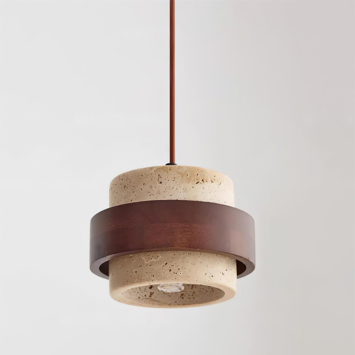 Sorra - Travertine Wood Pendant Light