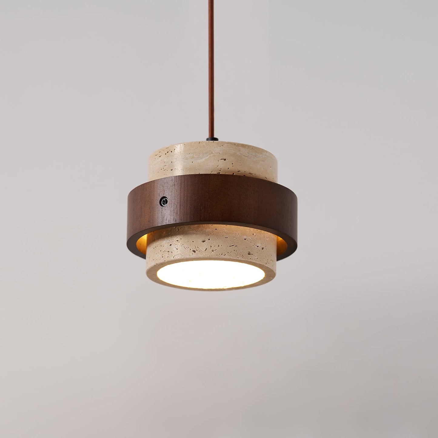 Sorra - Travertine Wood Pendant Light