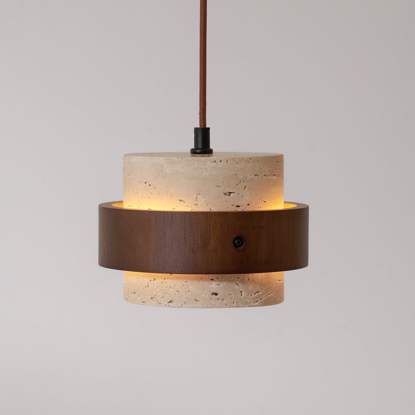 Sorra - Travertine Wood Pendant Light