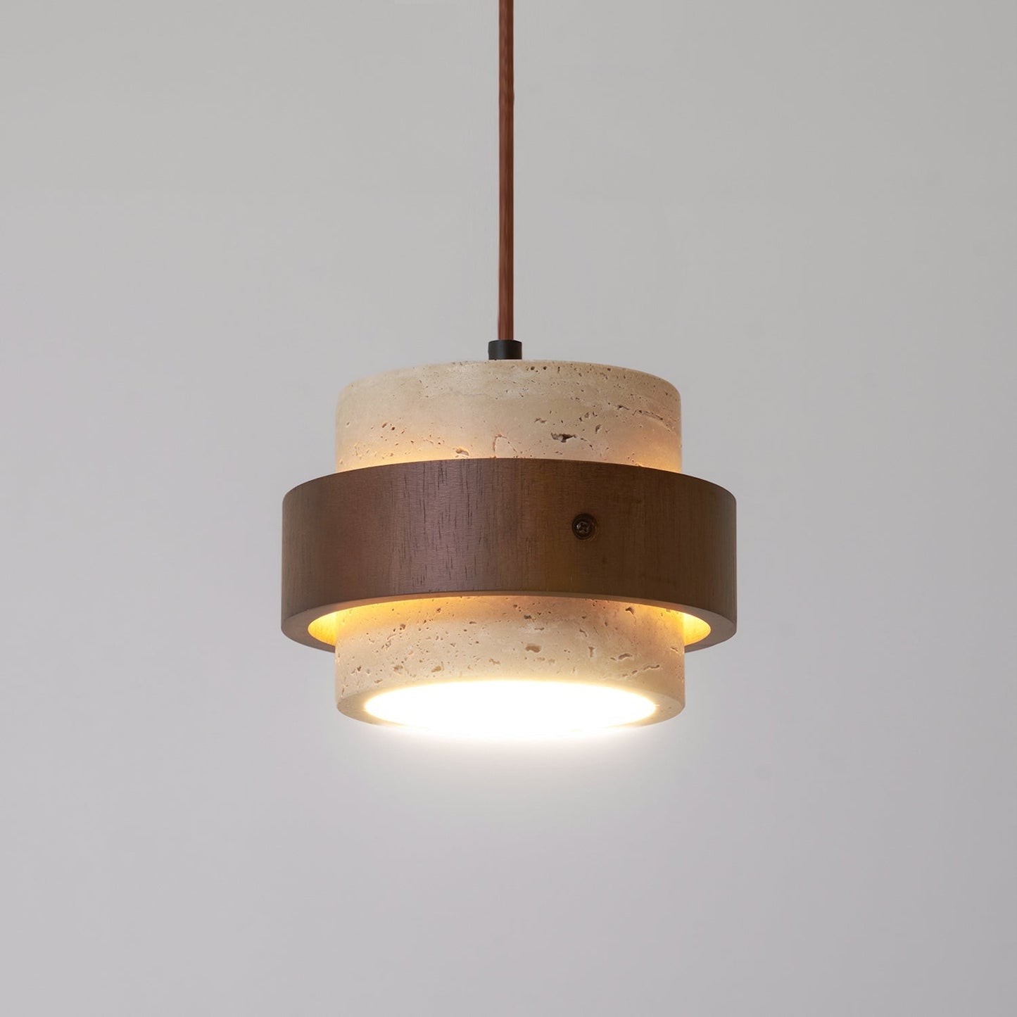 Sorra - Travertine Wood Pendant Light