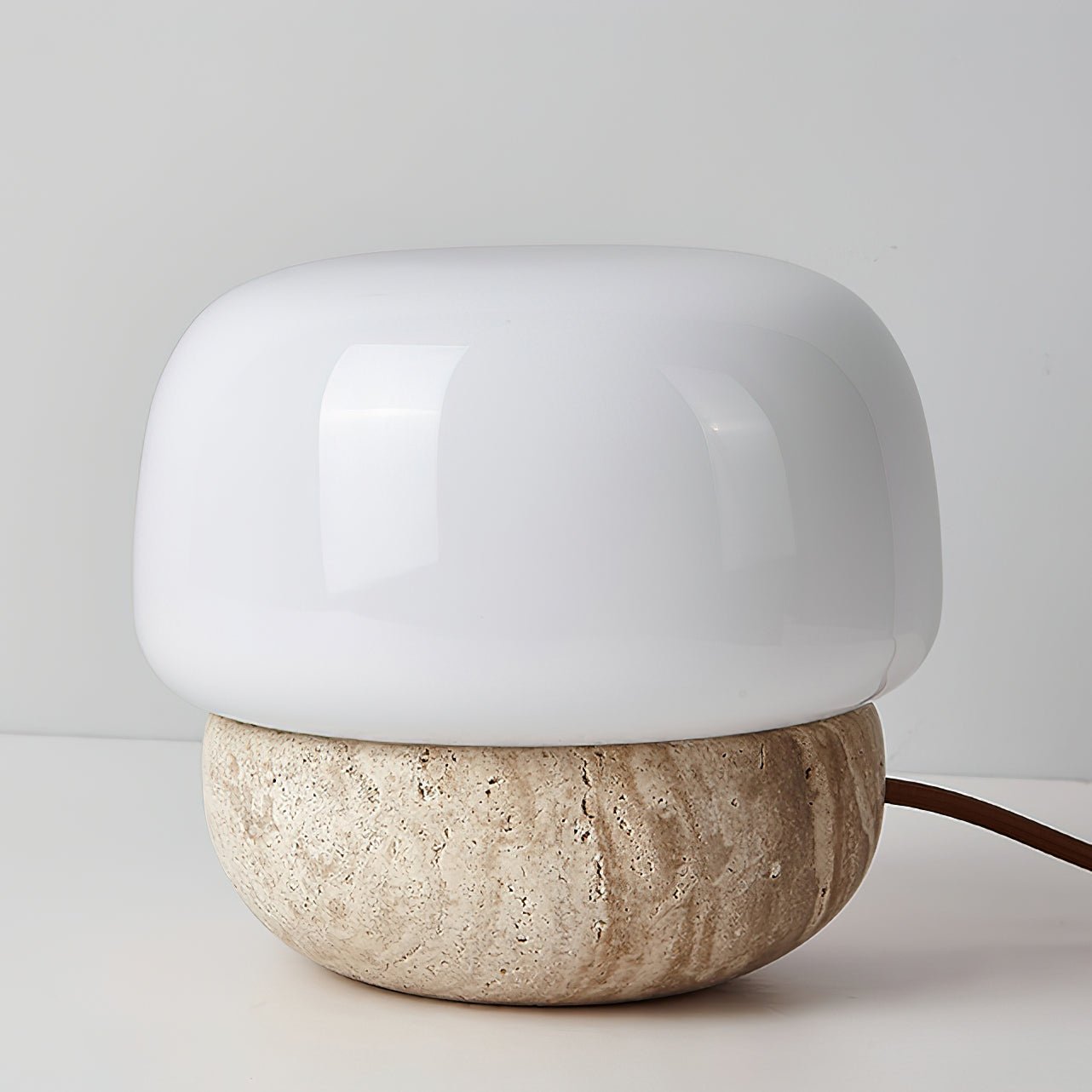 Lyndra - Travertine Stone Table Lamp