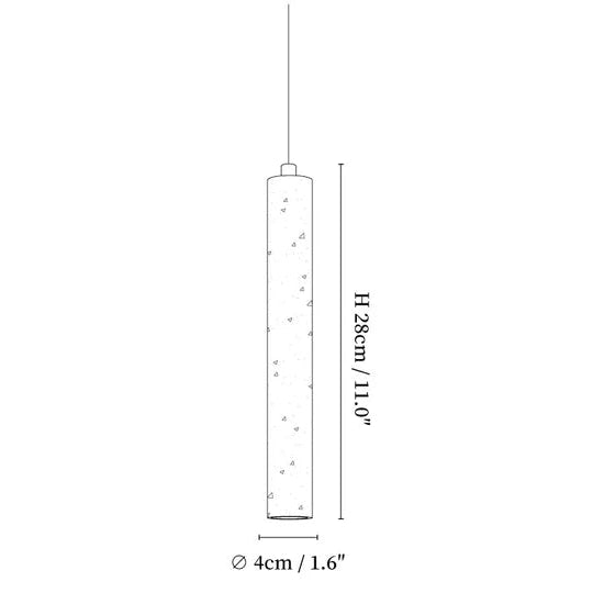 Novira - Cylinder Travertine Stone Pendant Light