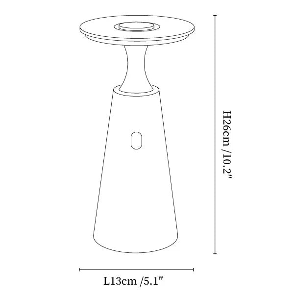 Strava - Travertine Stone Rechargeable Table Lamp