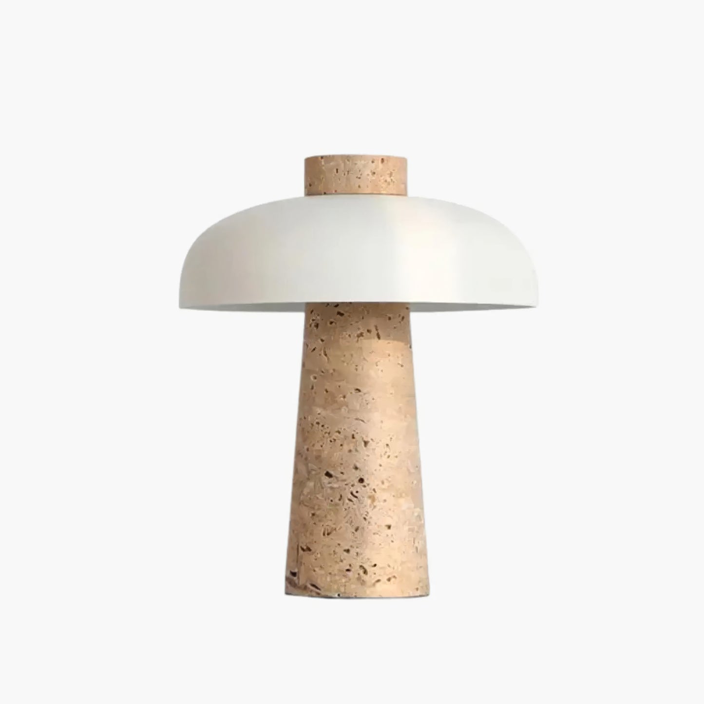 Solvara – Mushroom Travertine Stone Table Lamp