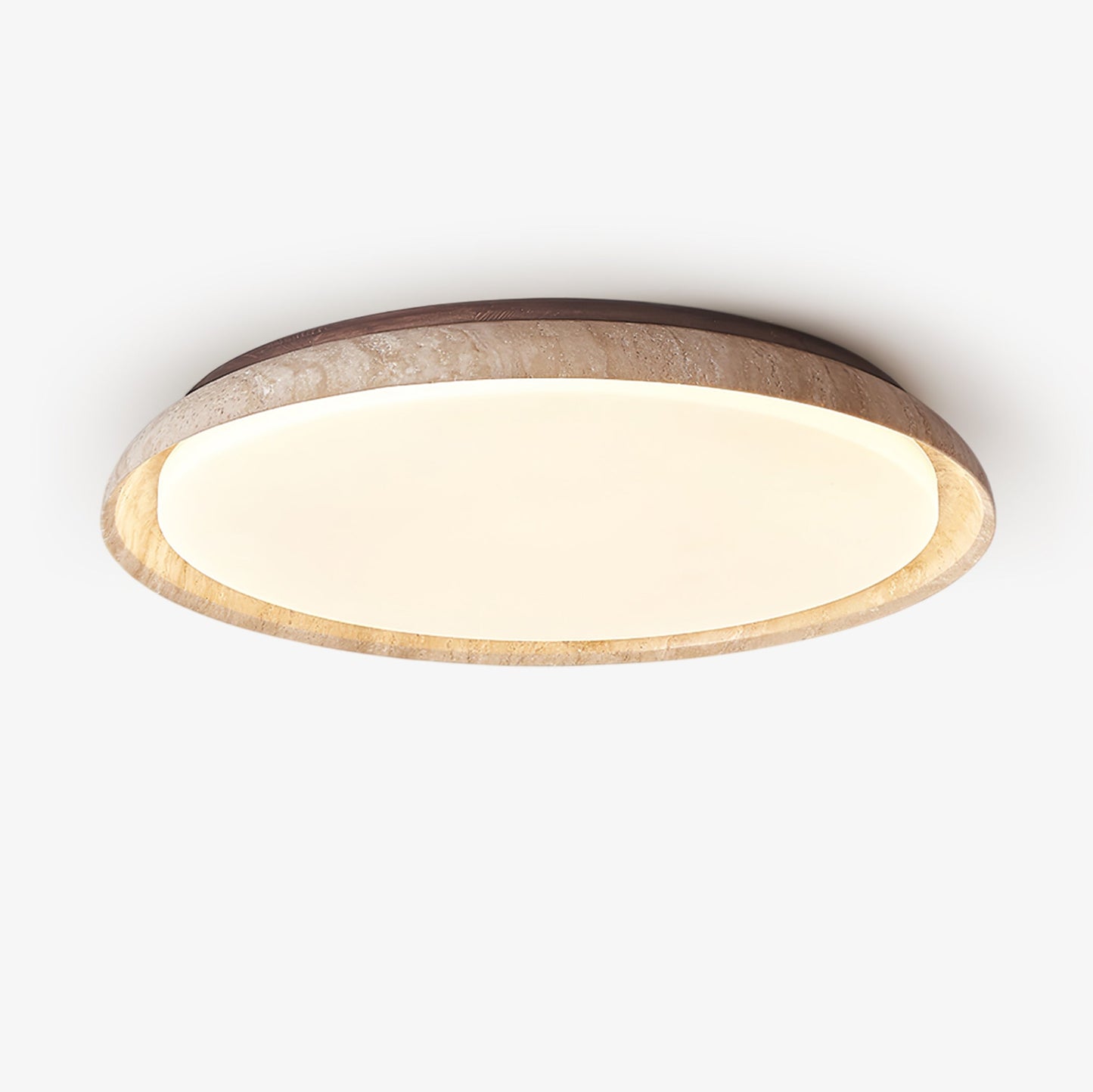 Paxion - Travertine Stone Flush Ceiling Light