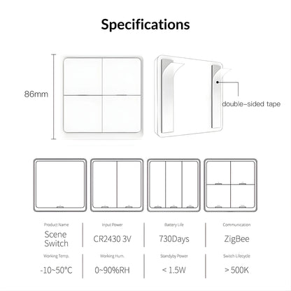 Moes - Zigbee Wireless Smart Scene Switch V2