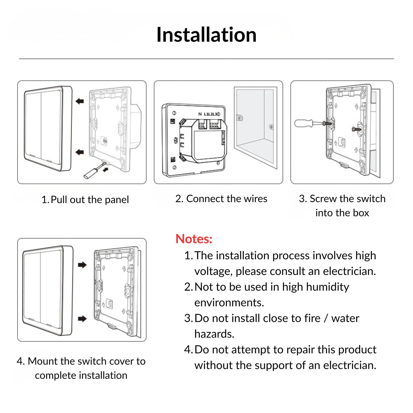 Moes - Bluetooth Smart Switch (Google/Amazon Alexa Compatible)