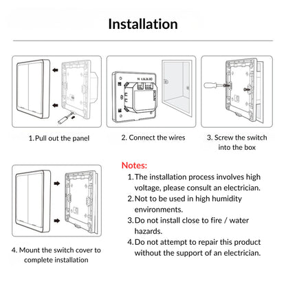 Moes - Bluetooth Smart Switch (Google/Amazon Alexa Compatible)