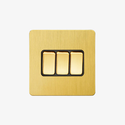 Velaris Three - 3 Gang Wall Switch (2 Way)