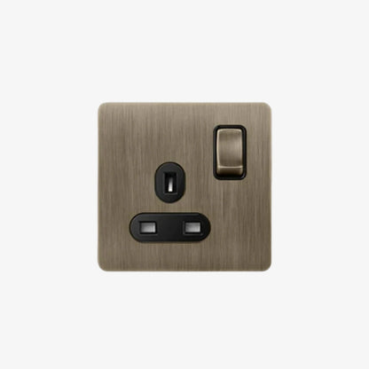 Opal One - 1 Gang 1 UK Socket Wall Switch