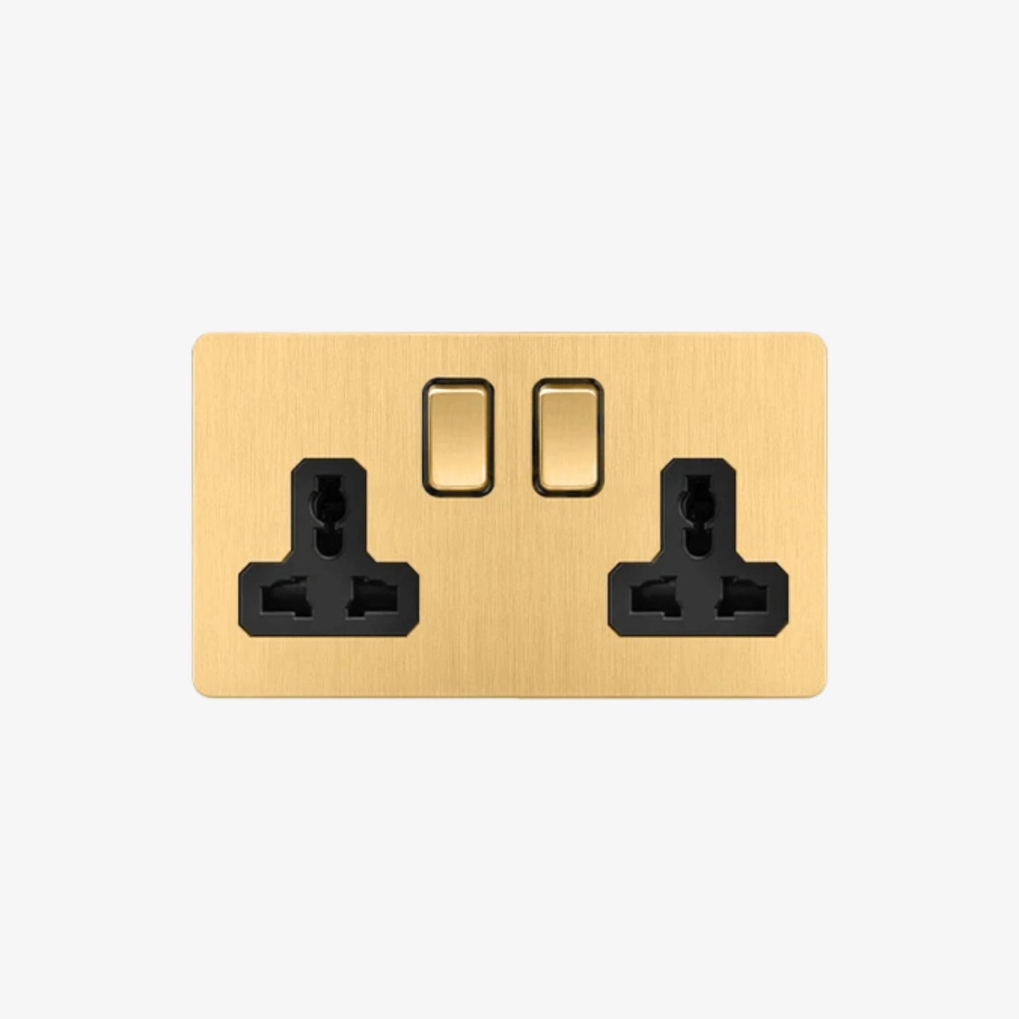 Solene Two - 2 Gang Universal Socket Wall Switch