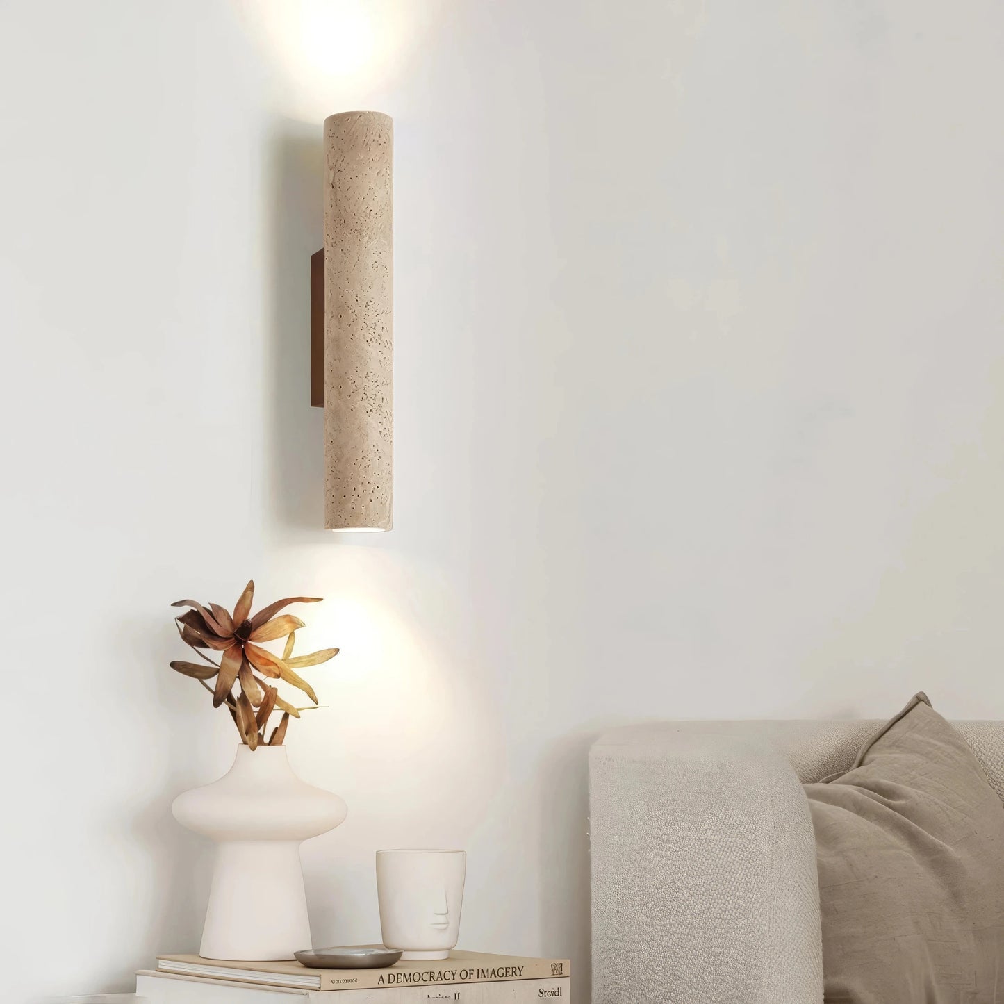 Marbelle – Travertine Stone Wall Sconce