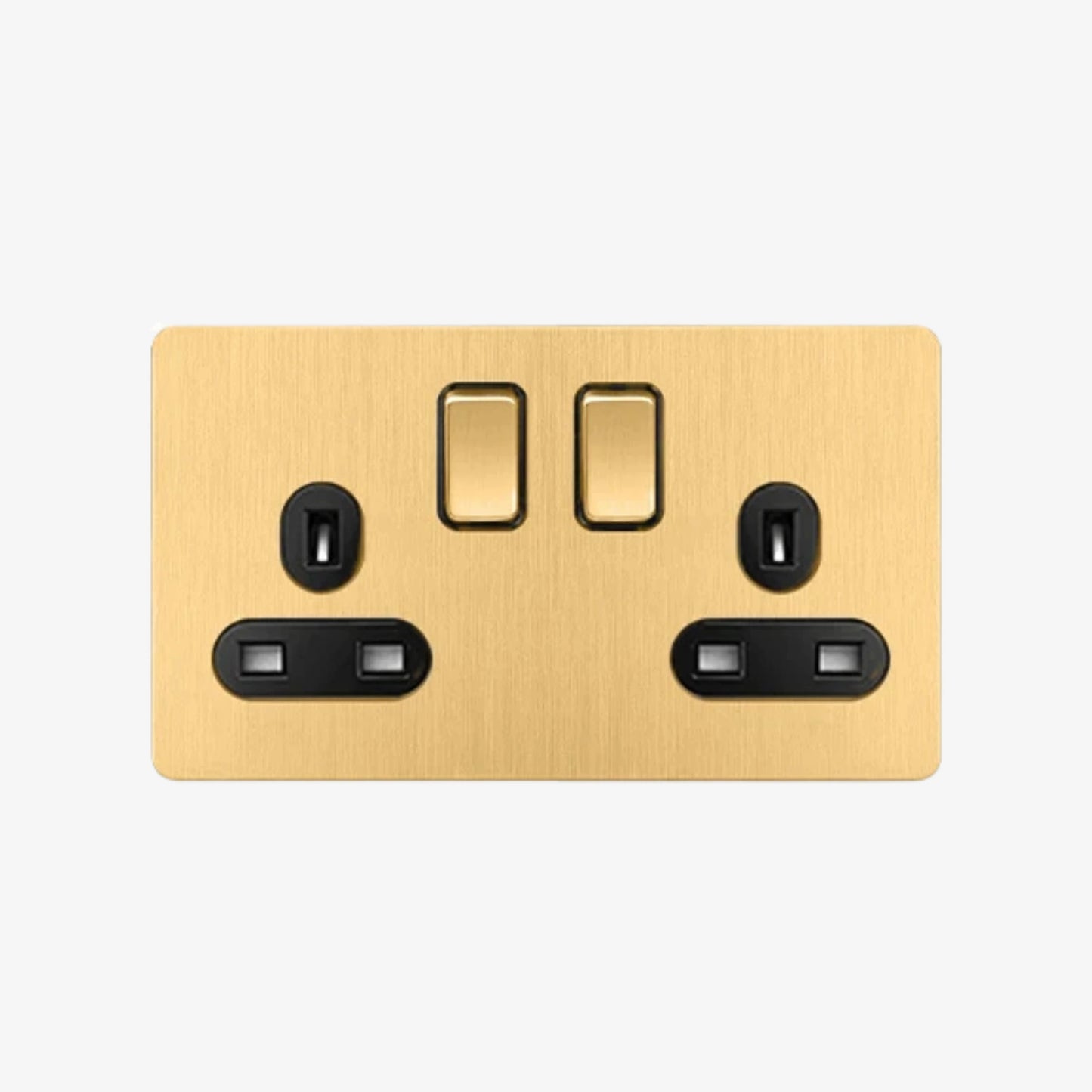 Opal Two - 2 Gang 2 UK Socket Wall Switch