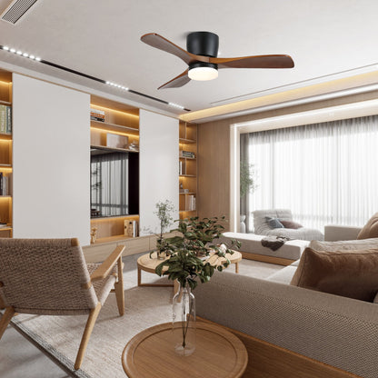 Sylvara – Nordic Wooden Ceiling Fan Light