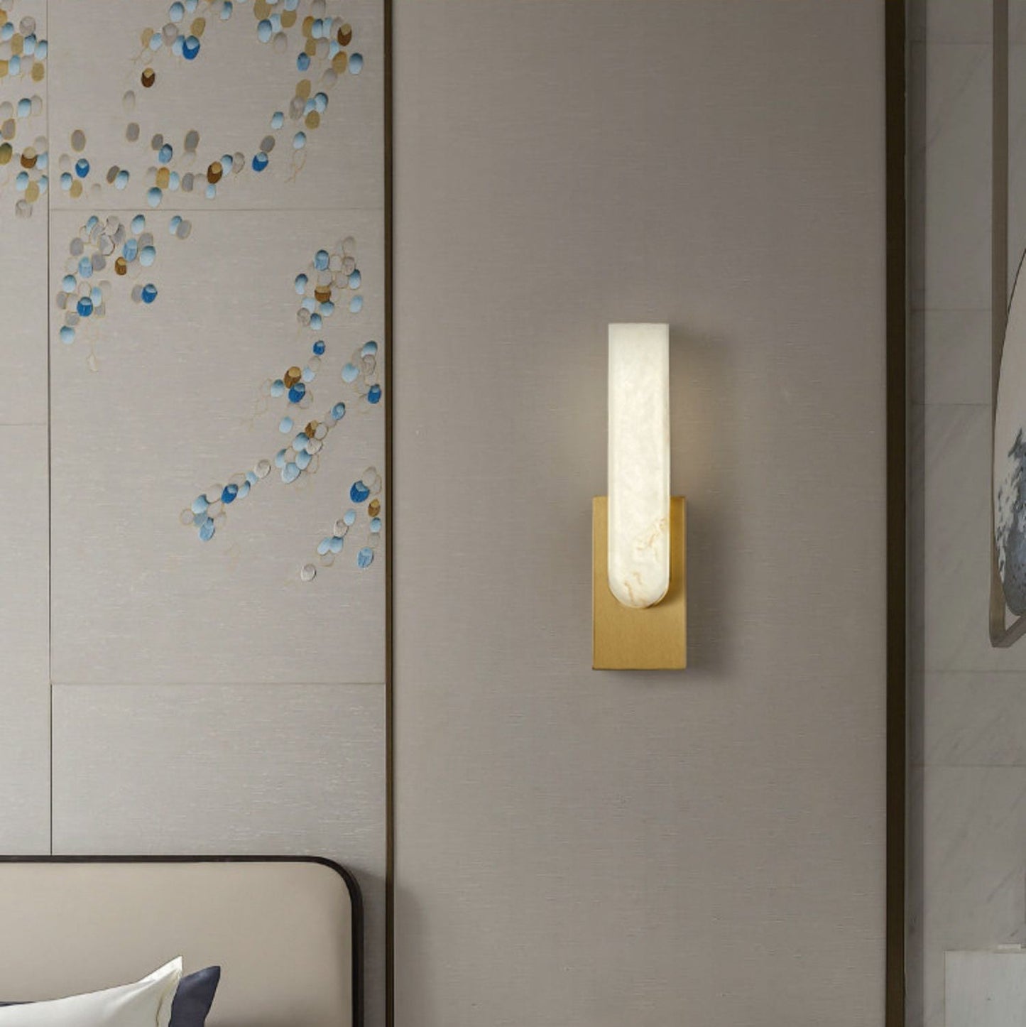 Althaea - Alabaster Wall Light