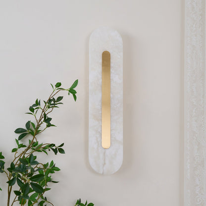 Celeste - Brass Alabaster Wall Light