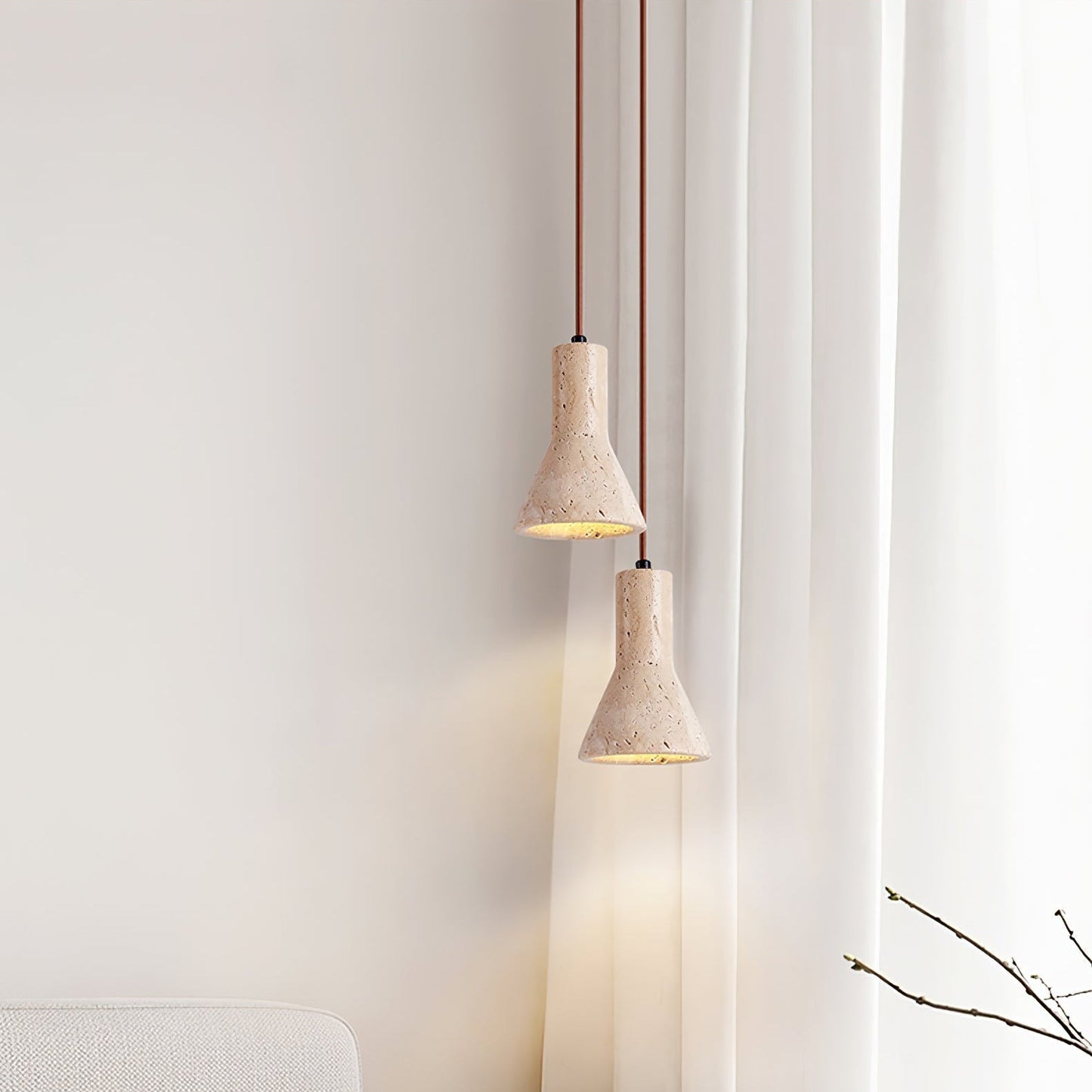 Zeryn - Travertine Stone Pendant Light