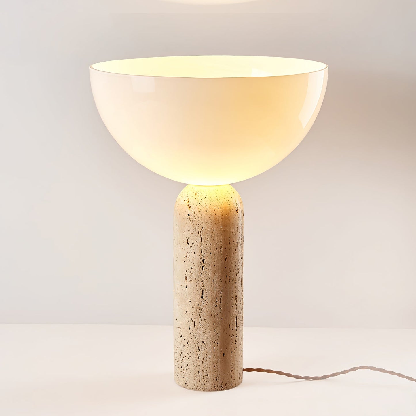 Nivra - Travertine Stone Table Lamp