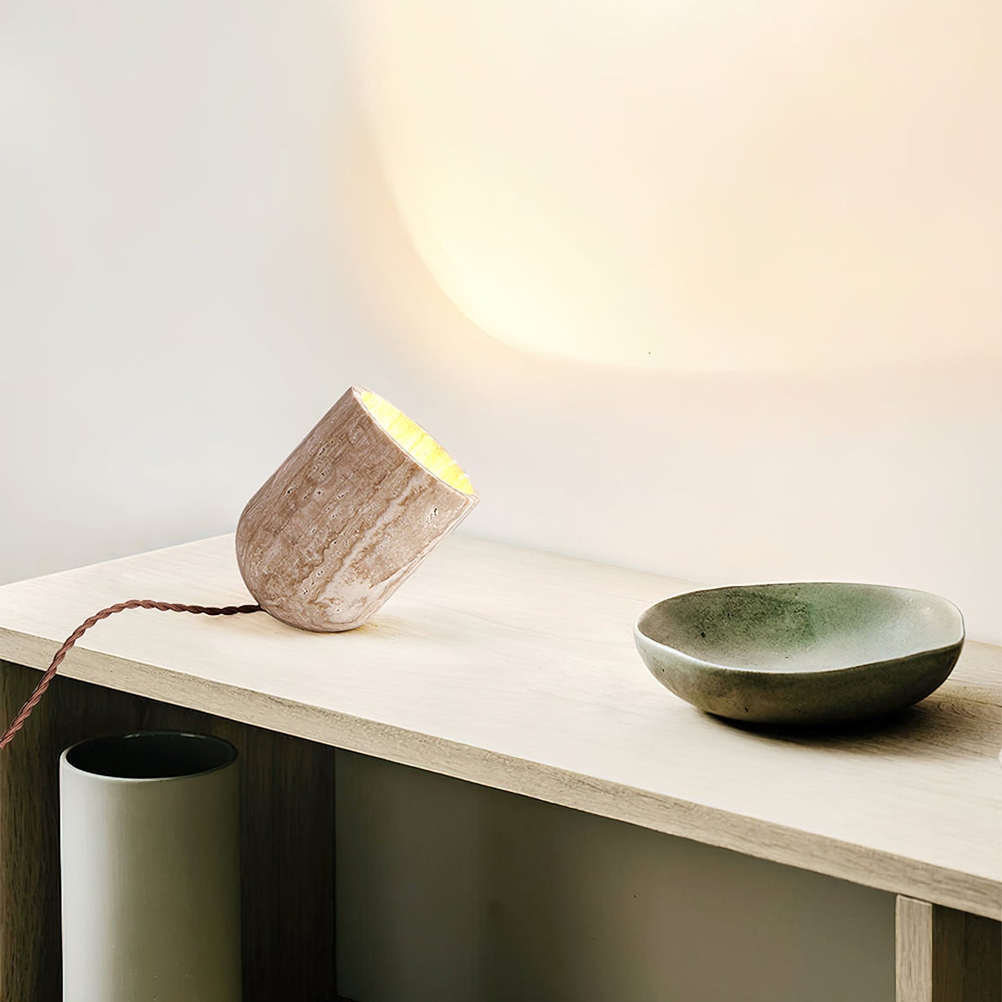 Viora - Travertine Stone Table Lamp