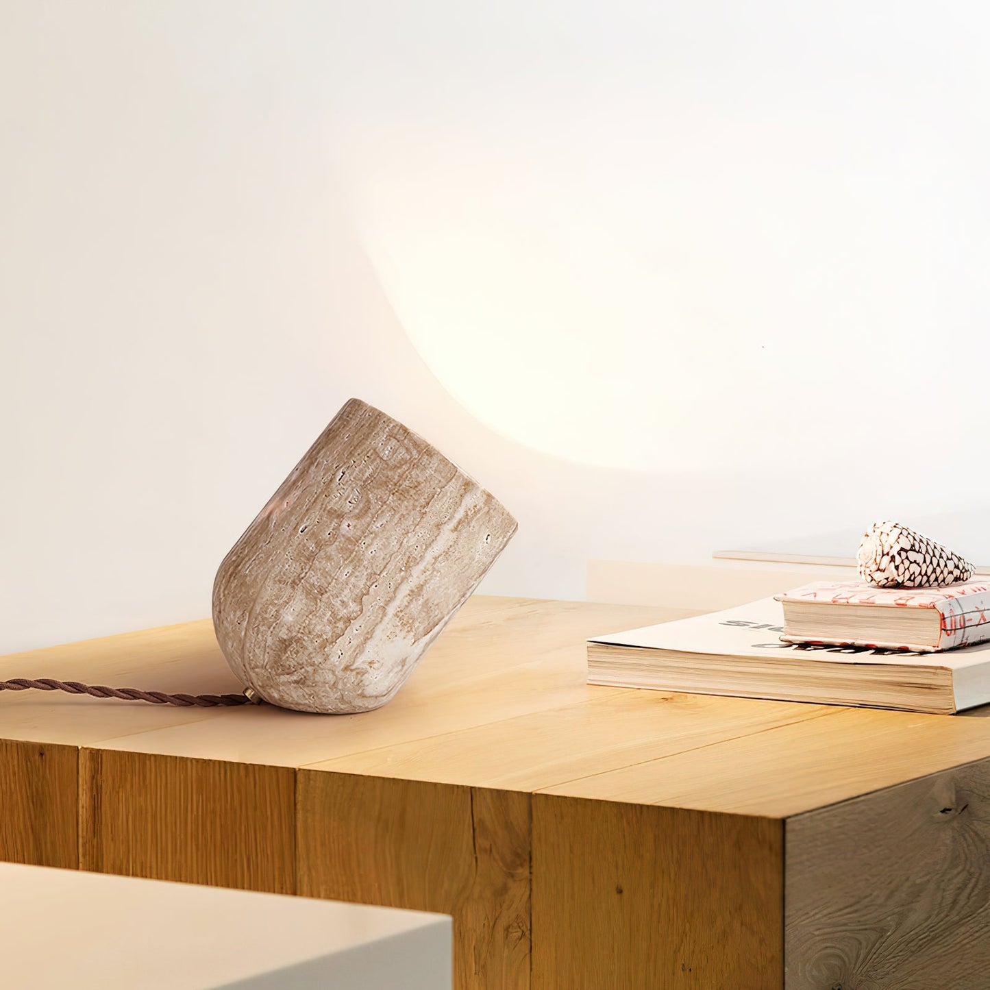 Viora - Travertine Stone Table Lamp