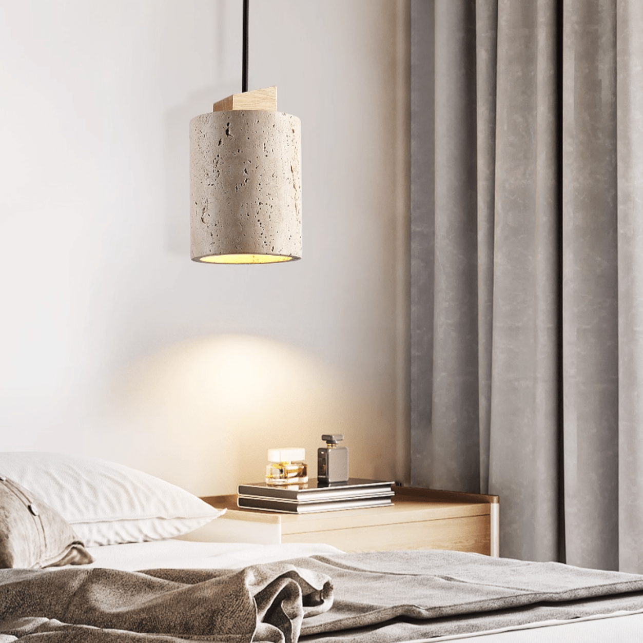 Vantora - Travertine Stone Pendant Light