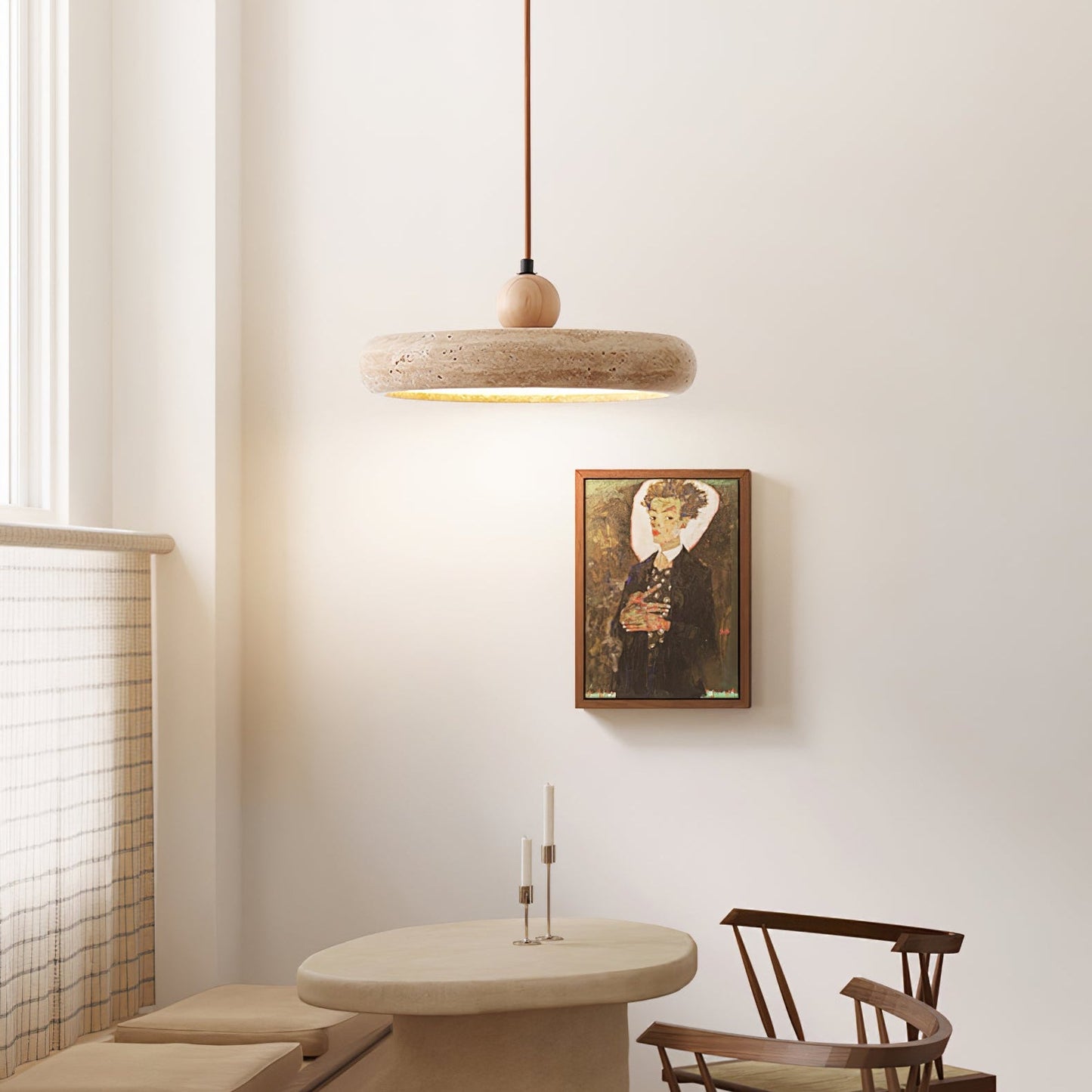 Tavra - Travertine Stone Pendant Light
