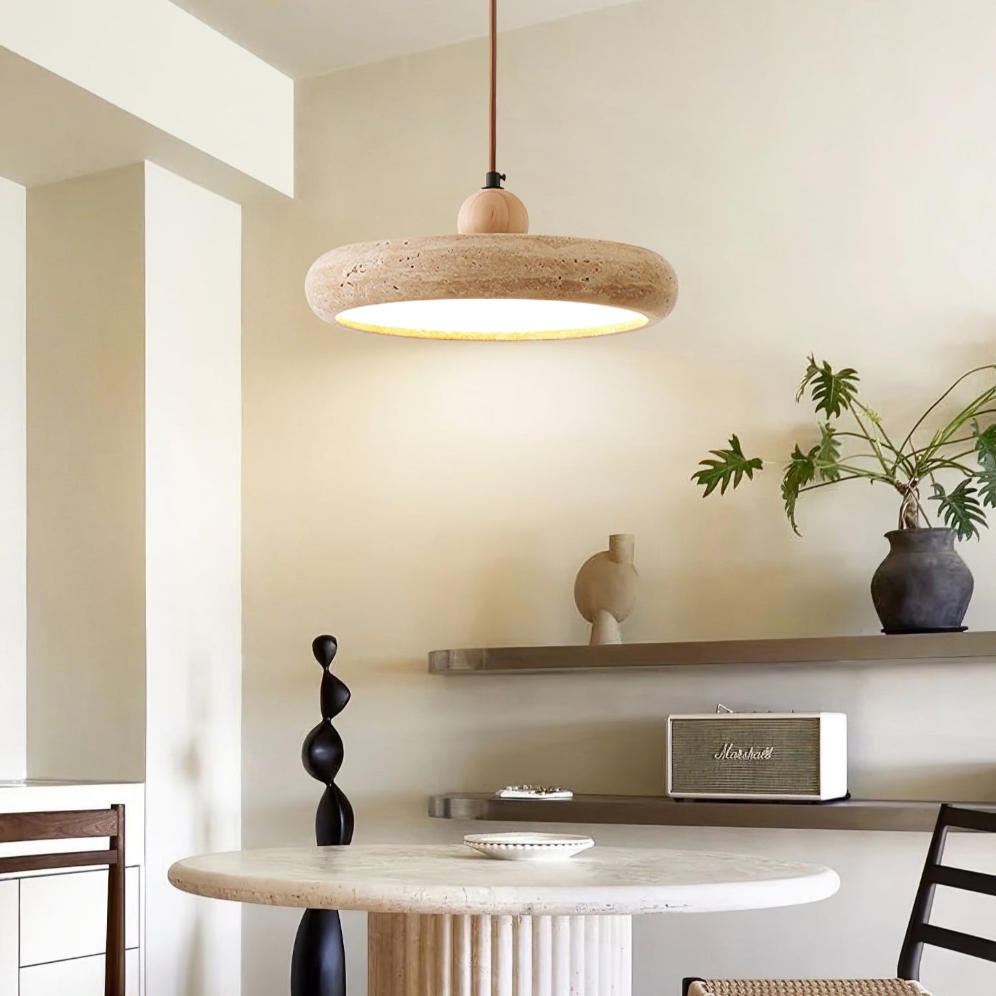 Tavra - Travertine Stone Pendant Light