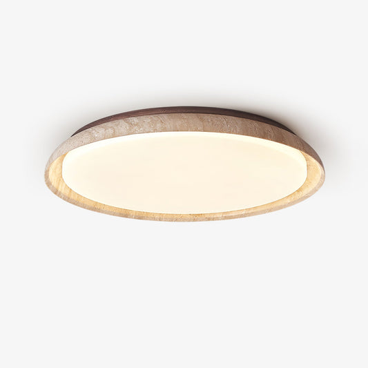 Paxion - Travertine Stone Flush Ceiling Light