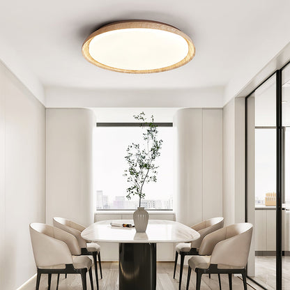 Paxion - Travertine Stone Flush Ceiling Light