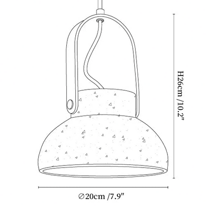 Saphira - Travertine Stone Pendant Light