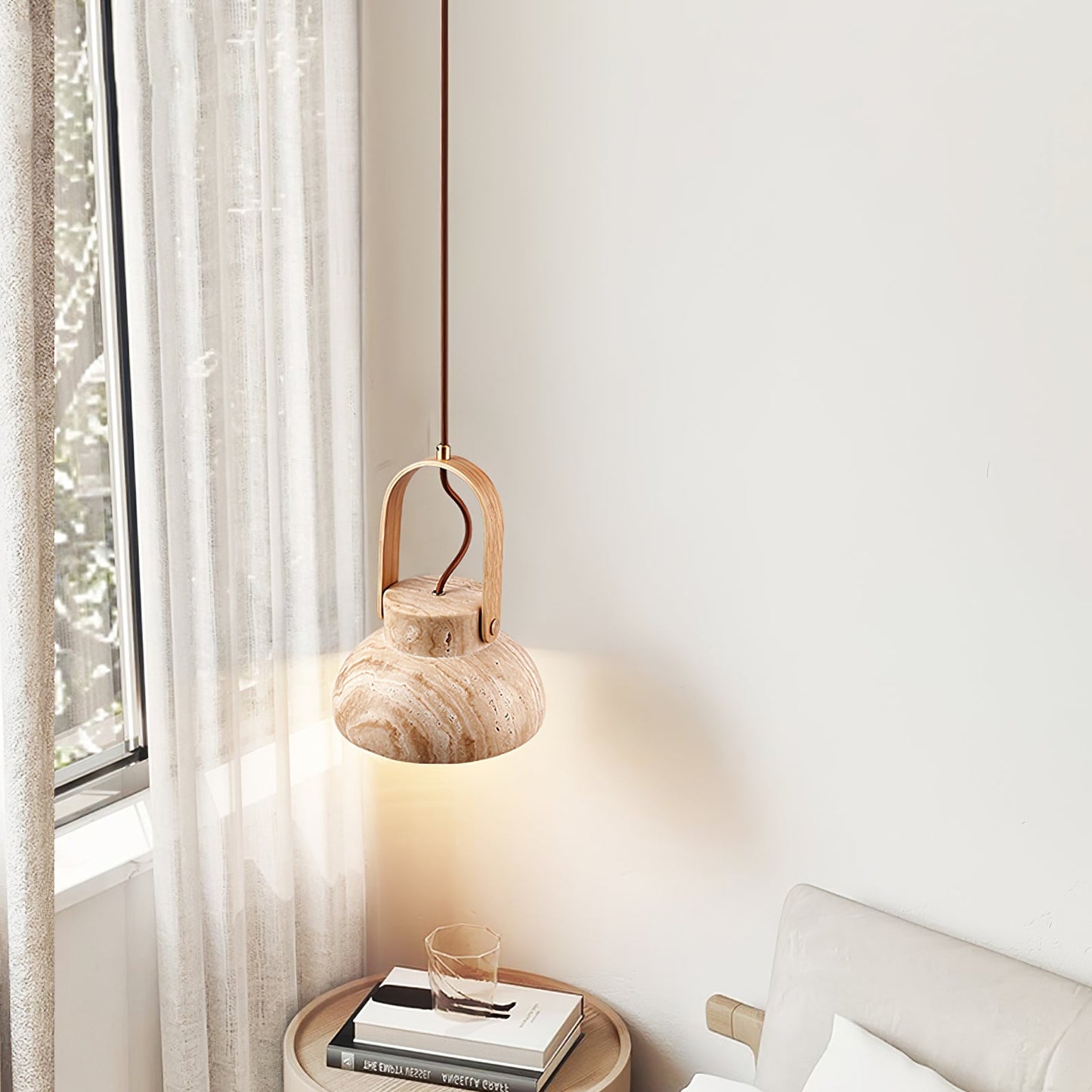 Saphira - Travertine Stone Pendant Light