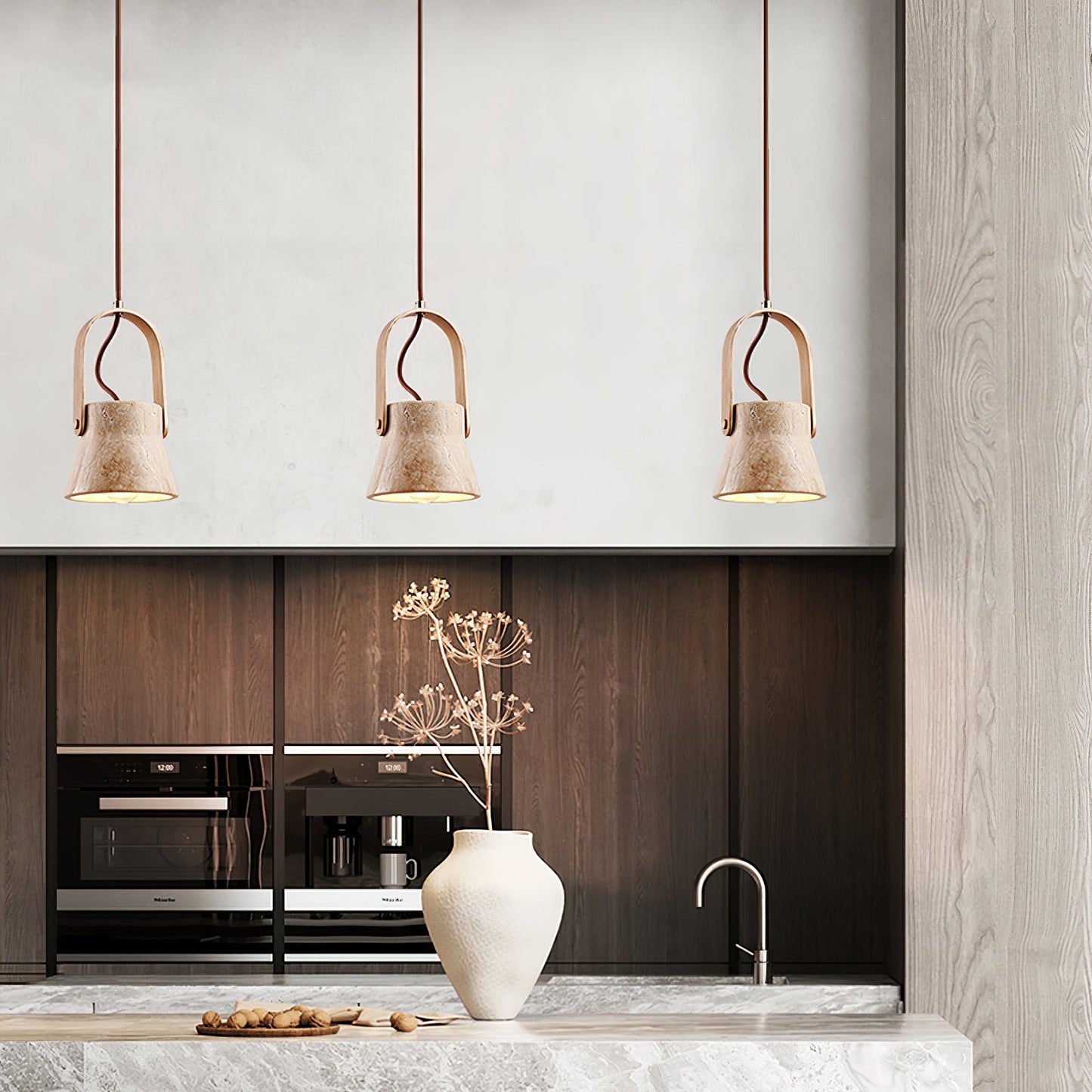 Saphira - Travertine Stone Pendant Light