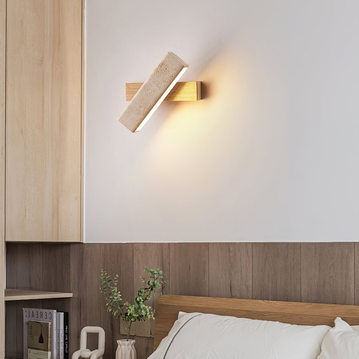 Fenrik - Travertine Stone Wall Light