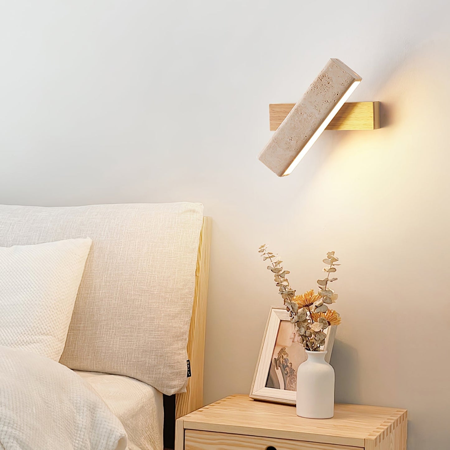 Fenrik - Travertine Stone Wall Light