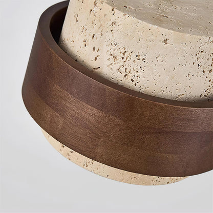 Sorra - Travertine Wood Pendant Light