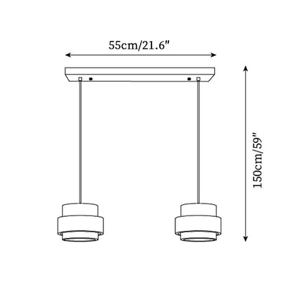 Sorra - Travertine Wood Pendant Light