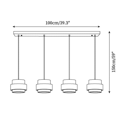 Sorra - Travertine Wood Pendant Light
