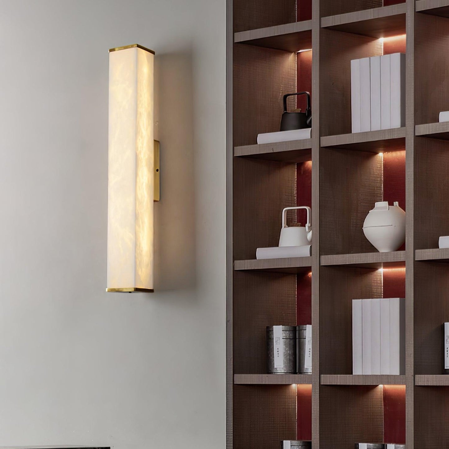 Orielle - Brass Alabaster Wall Light
