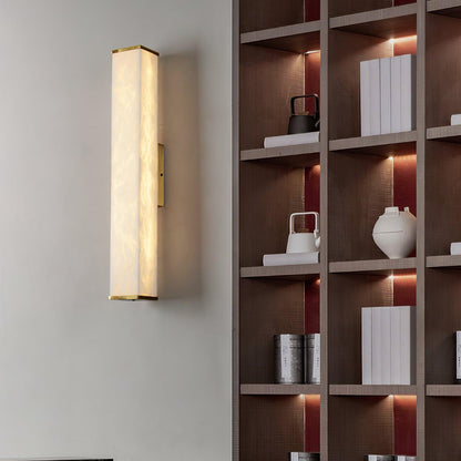Orielle - Brass Alabaster Wall Light