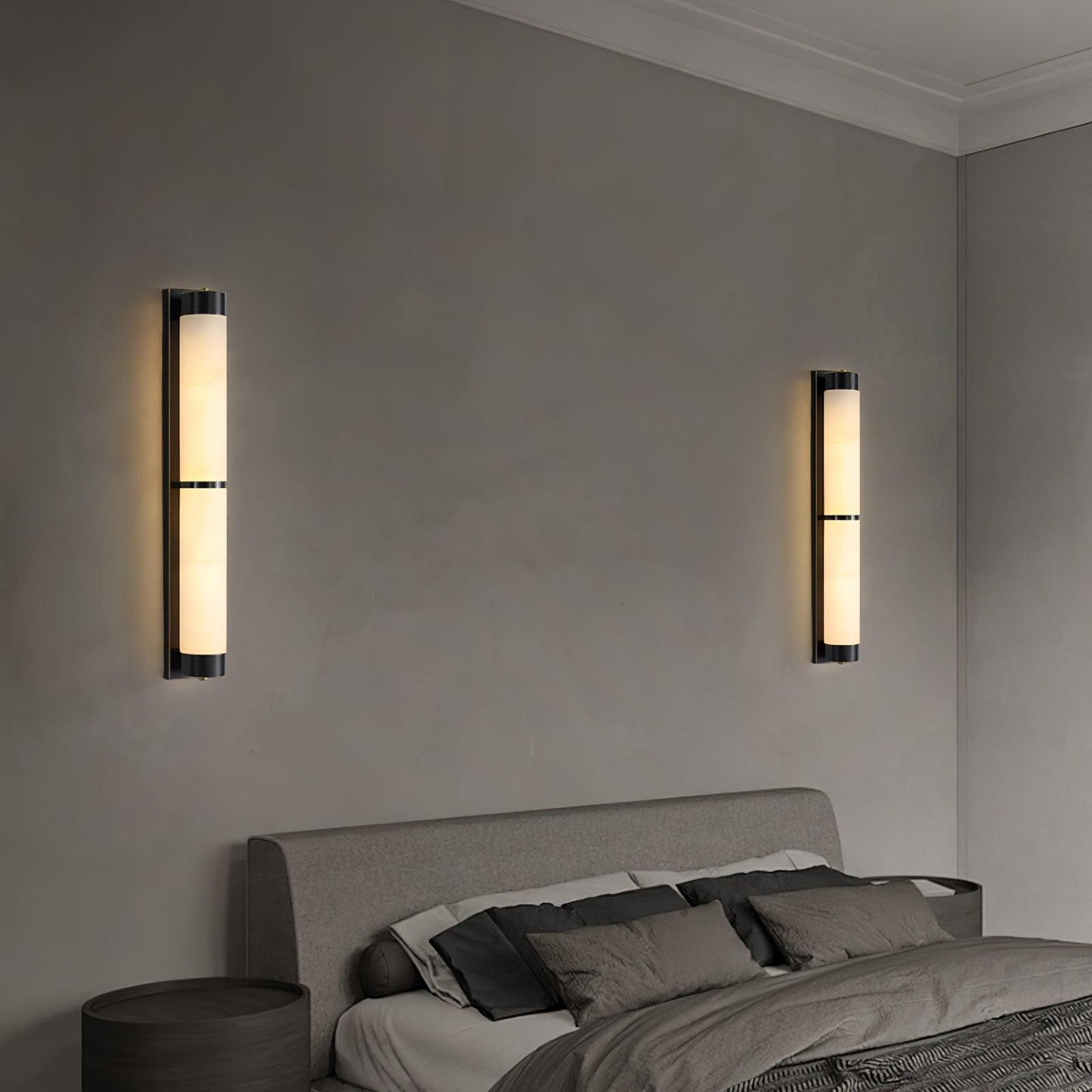 Aurora - Brass Alabaster Wall Light