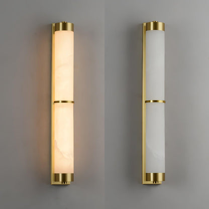 Aurora - Brass Alabaster Wall Light