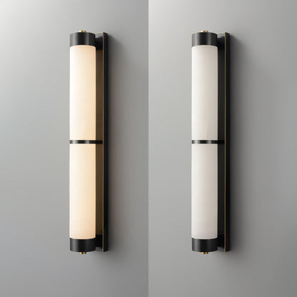 Aurora - Brass Alabaster Wall Light