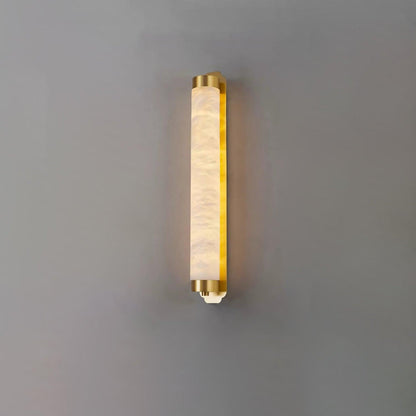 Aurora - Brass Alabaster Wall Light