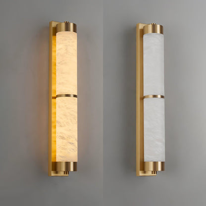 Aurora - Brass Alabaster Wall Light